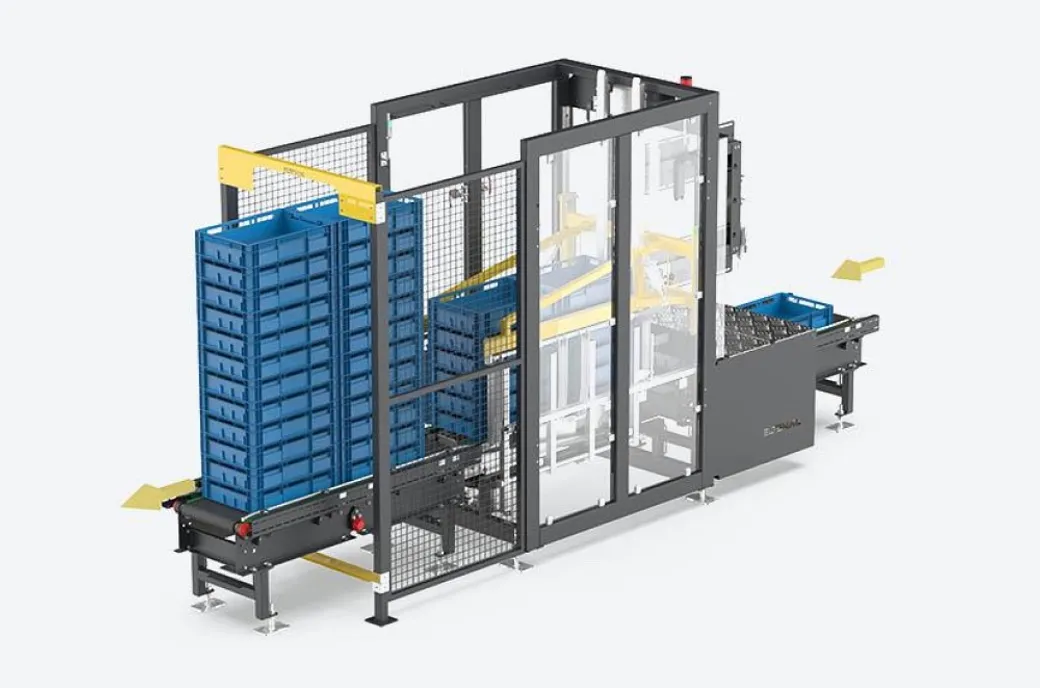 machine automatische kratstapelaar