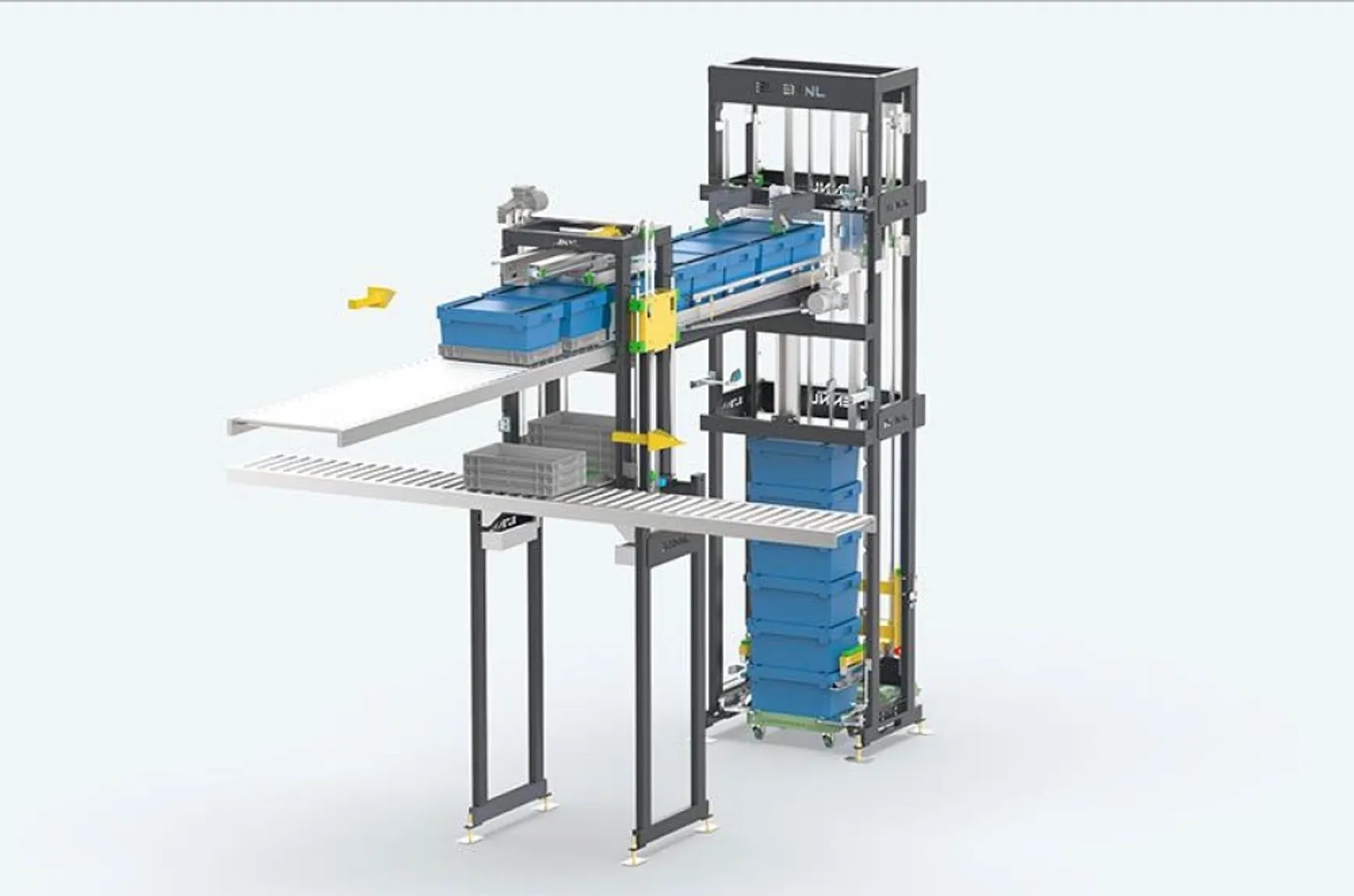 Trays ontladen